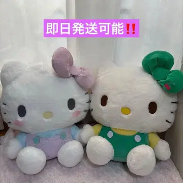 [ 미사용 새상품 ] 헬로키티 BIG 봉제 인형 세트 약 42cm