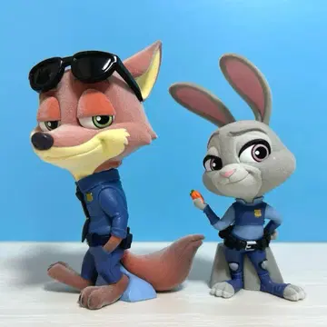 주토피아 fluffy puffy 피규어 닉 주디