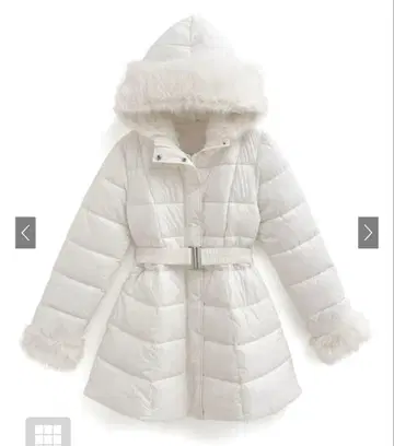 벨트 포함 퍼 A라인 다운 코트[kd79]