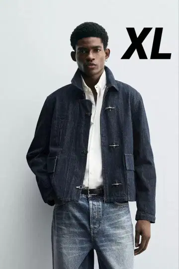 ZARA 자라 토글 버튼 데님 자켓 XL