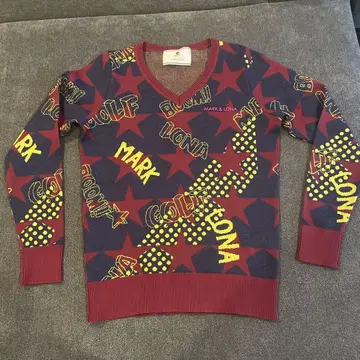 MARK & LONA 별 패턴 라메 니트 스웨터