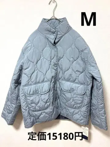 BLESSE BLIGE 경량 퀼팅 자켓 더스티 블루 블루 그레이