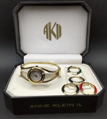 작동 확인 완료 앤클라인 ANNE KLEIN II 체인지 베젤 쿼츠