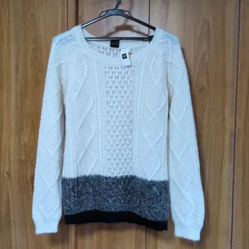 GAP 니트 스웨터 S 화이트/그레이