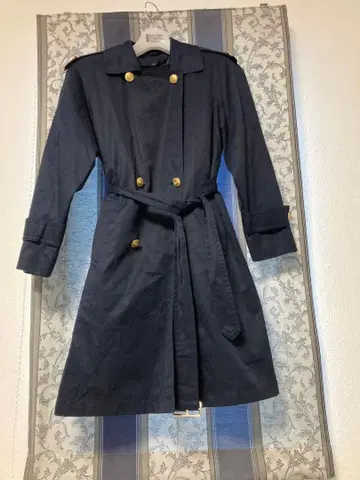 산요 라이너 포함 트렌치 코트 네이비