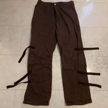 seesway satiate 브라운 사이드 스트랩 팬츠