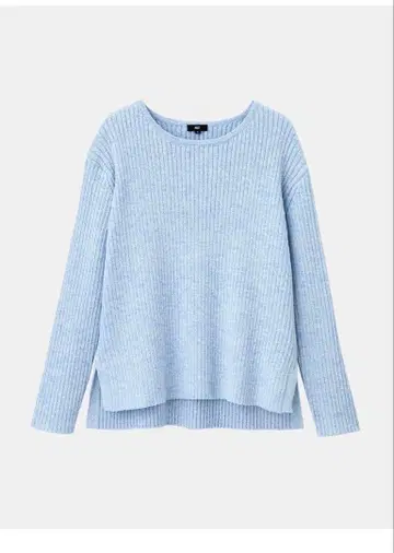 컬러 믹스 보트넥 스웨터 플라스테