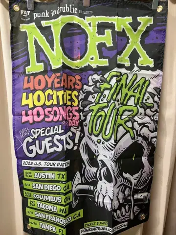 새상품 NOFX 3 폴리에스테르 태피스트리 60 x 90cm