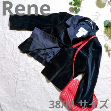 [ Rene ] 블랙 벨벳 테일러드 자켓 38/M 사이즈