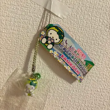 헬로키티 스트랩 꽃 신슈 한정판 가미코치