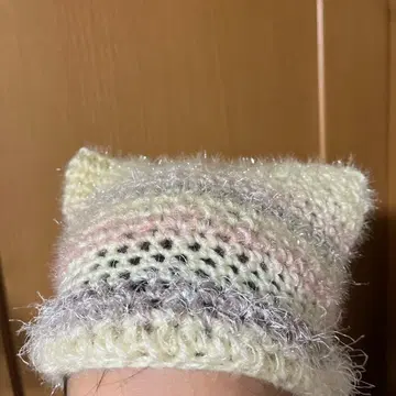 고양이 귀 니트 모자