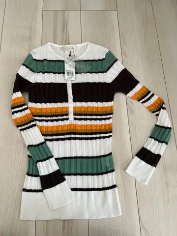 ESTNATION 스트라이프 긴팔 니트