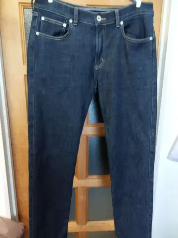 다크 블루 데님 청바지 속기모 원단