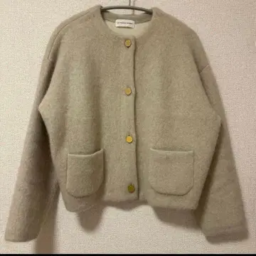 러브티크 본봉 하이퀄리티 헤어리 울 니트 자켓