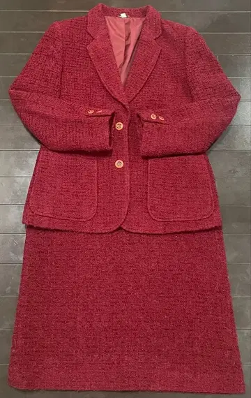 Addenda by RENOWN 와인 레드 셋업 자켓 스커트