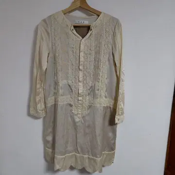 H.A.K 코튼 롱 프릴 블라우스 원피스 페어리 그런지 모리걸