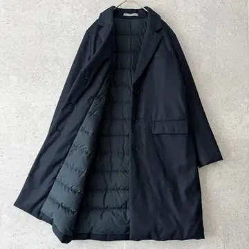 Theory luxe 멜톤 울 다운 체스터 코트 40 네이비