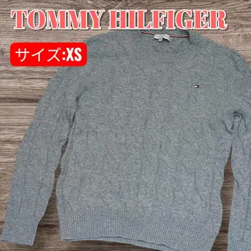 타미힐피거 케이블 짜임 니트 XS 여성용 그레이 새상품급