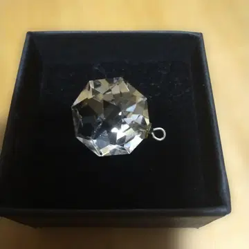 수정 팔면체 펜던트 실버