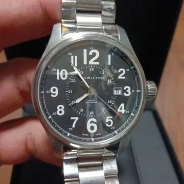 Hamilton 자동 시계 스테인리스 밴딩 카키 필드 오피서