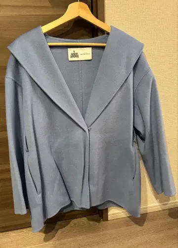 그린 라벨 해밀턴 숄카라 코트 블루 36