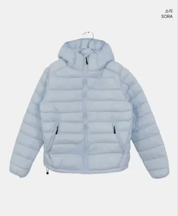 nugu 스트링 후드 부착 나일론 숏 다운