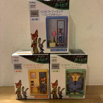 주토피아 컨셉 피규어 브레이크 타임 닉 주디 크로우 3종