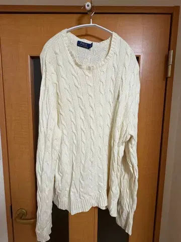 랄프 로렌 니트 화이트 XL