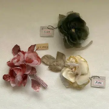 [ 3세트 ] 앤티크풍 천 꽃 코사지 핸드메이드 졸업식 입학식 B