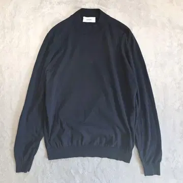 라르디니 코튼 크레이프 모크넥 니트 25SS 네이비