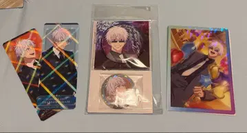 주술회전 팬파레 고죠 사토루 아크릴 스탠드 메탈 캔뱃지 세트