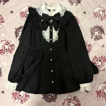 시크릿허니 프릴 달린 셋업 블랙