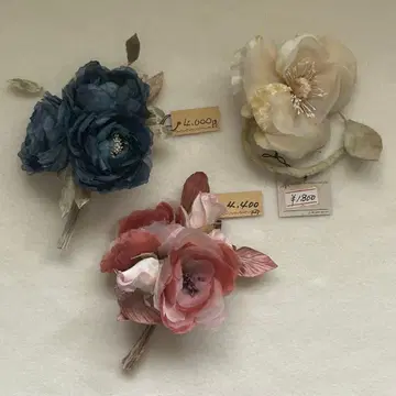 [ 3세트 ] 앤티크풍 천꽃 코사지 핸드메이드 졸업식 입학식 D