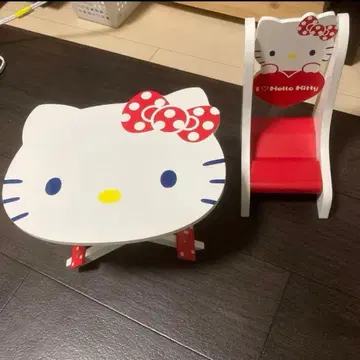 헬로키티 접이식 테이블 산리오 미니어처 의자 인형의 집