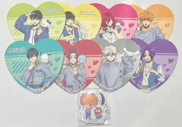 블루 록 산리오 구매 혜택 하트형 코스터 플레이크 씰 전종 세트