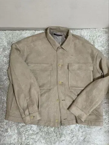 베이지 스웨이드풍 자켓