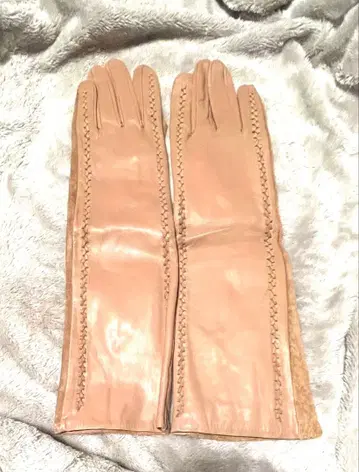 가죽 스웨이드 장갑 베이지