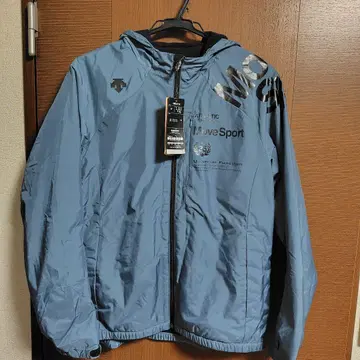 택 포함 새상품 DESCENTE 윈드 브레이커 블루 그레이 M 사이즈