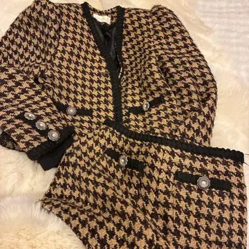 since then 하운드투스 트위드 셋업 자켓 숏팬츠