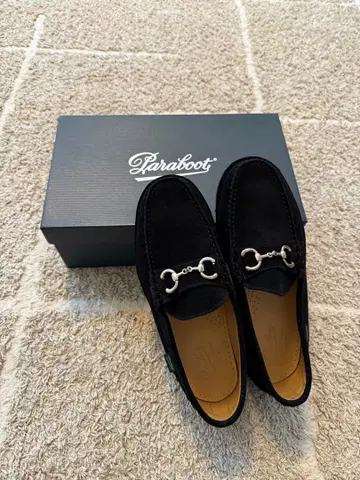 파라부트 United Arrows 별주 스웨이드 비트 로퍼 8 블랙