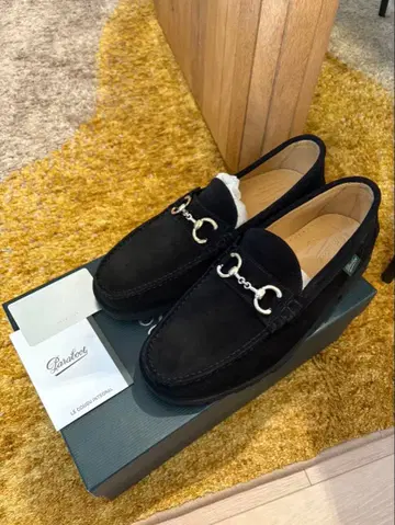 파라부트 United Arrows 별주 스웨이드 비트 로퍼 8 블랙