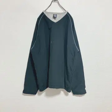 [ 희귀 ] 90s 타미힐피거 청바지 풀오버 나일론 맨투맨 블랙 XXL