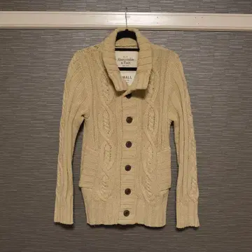 Abercrombie & Fitch 케이블 니트 가디건 S 크림
