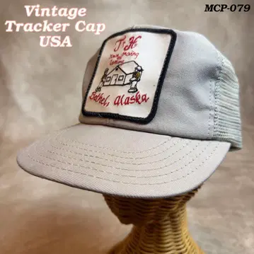 80s 빈티지 캡 알래스카 기업 로고 메쉬 캡 USA