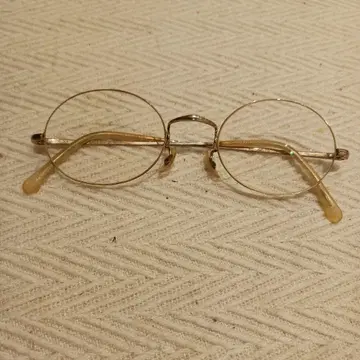 골드 라운드 프레임 안경 백산안경 생산 중단 레어