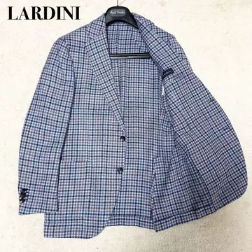 컨디션 최상 라르디니 언라이닝 자켓 테일러드 자켓 체크 현행