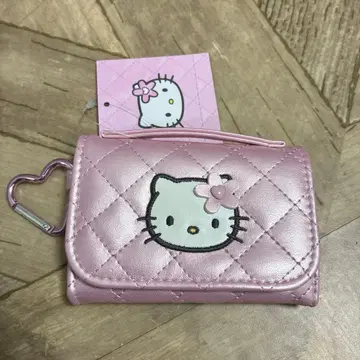 산리오 키티 미니어처 퀼트 지갑형 코인 파우치
