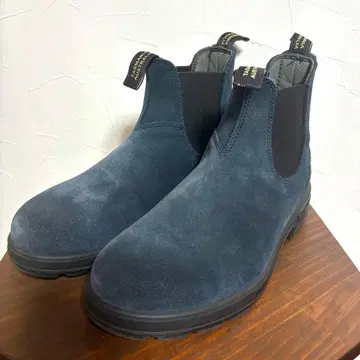 Blundstone 네이비 사이드 고어 부츠 8