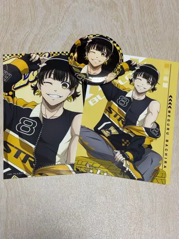 블루 록 바치라 메구루 레이싱 스타일 브로마이드 캔뱃지