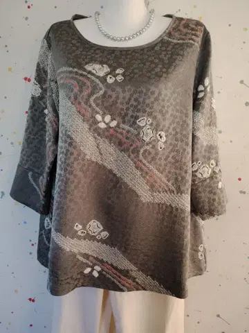 가슴 너비 54 [ 융단-츠지가하나 풀오버 ] 기모노 리메이크